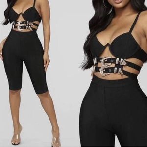 bandaged buckle two piece